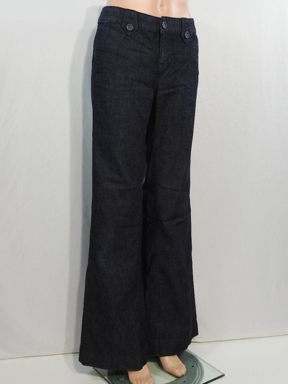 Gap Sz 6 Hip Slung Fit Jeans Womens Denim Wide Leg Vintage Long